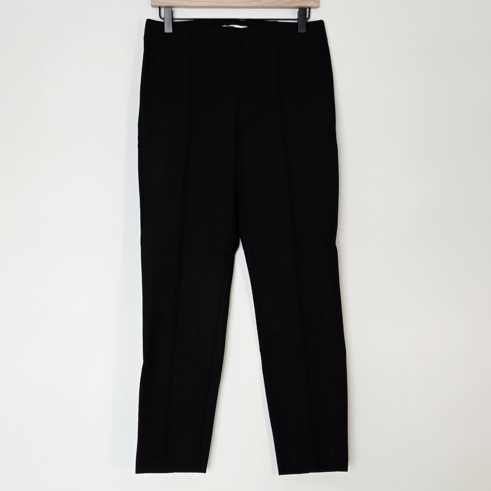 Banana Republic Black Ponte Knit Pull On Ankle Pants Womens Size Medium